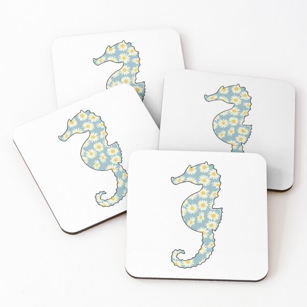 Item preview, Seahorse Floral Flowers Pattern designed and sold by mouaataaz.