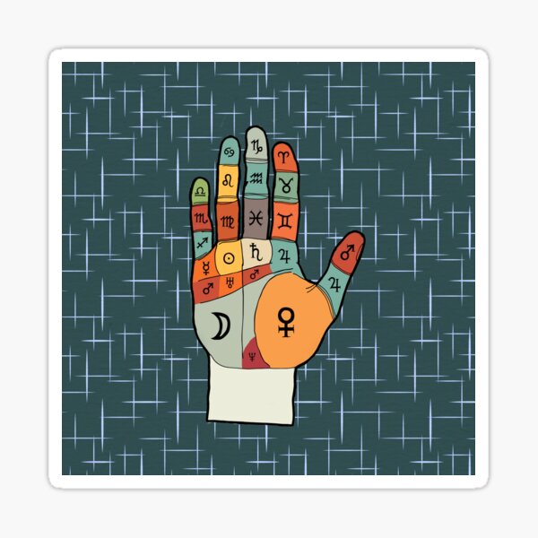 The Mid-Century Palm Reader Sticker