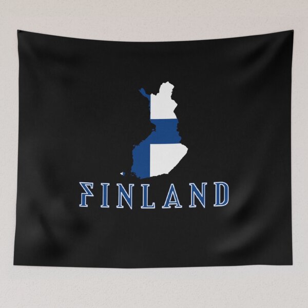 Item preview, Finnish Flag Of Finland Country Outline designed and sold by JG0024.