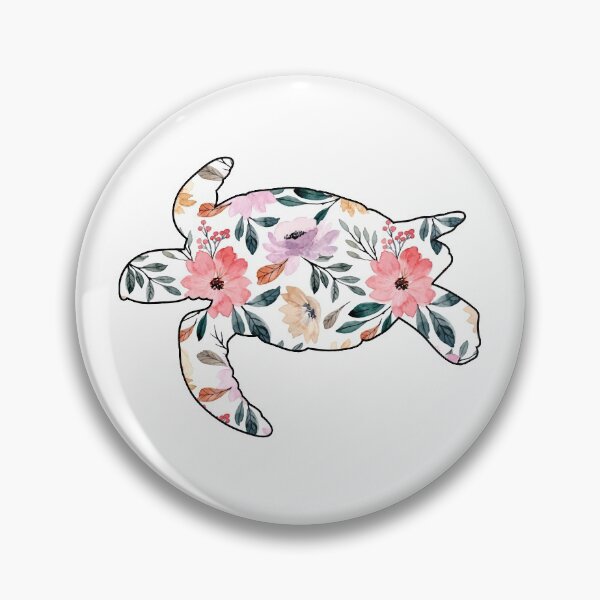 Item preview, Sea Turtle Floral Flowers Pattern designed and sold by mouaataaz.