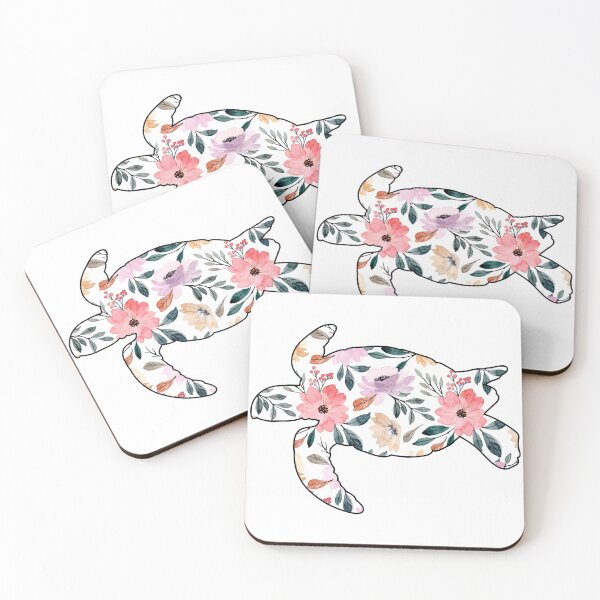 Item preview, Sea Turtle Floral Flowers Pattern designed and sold by mouaataaz.