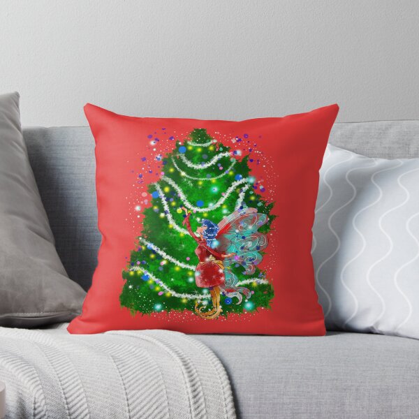 Christalle Shimmershine The Handmade Christmas Items Fairy™ Throw Pillow