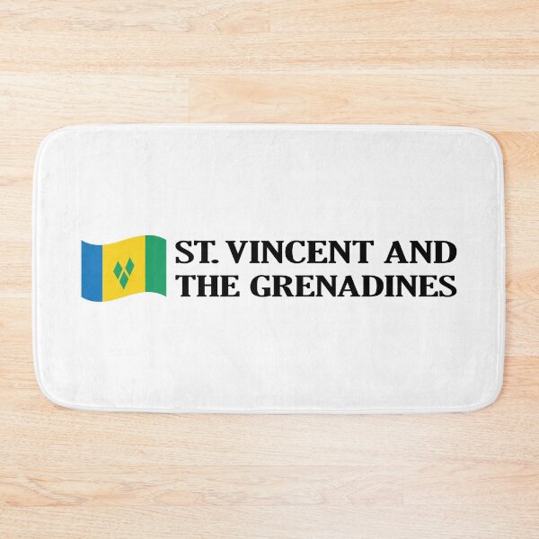 Item preview, St Vincent and the Grenadines Waving Flag and Bold Font designed and sold by IdentiTee Studios.