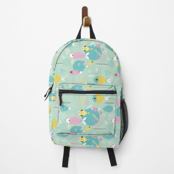 Item preview, Bright Pastel Memphis Print Fish designed and sold by Pink Pineapple Works.