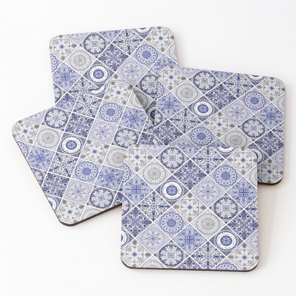 Item preview, Portuguese style tiles surface pattern designed and sold by Luciana Noro.