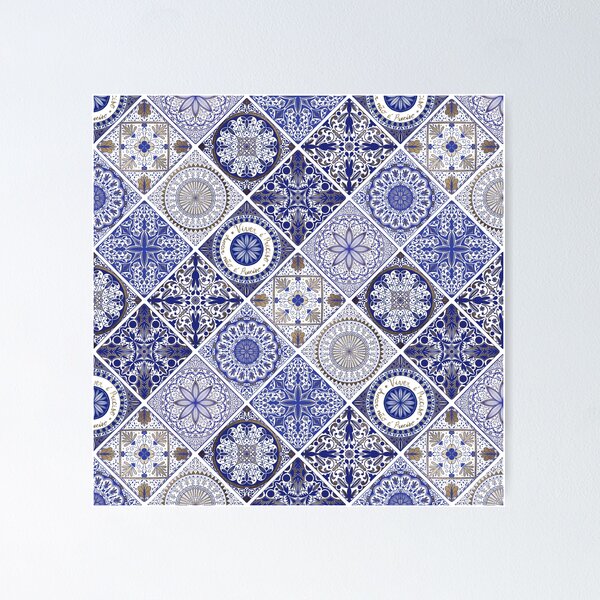 Aperçu de l'œuvre Modèle de surface de carreaux de style portugais créée et vendue par Luciana Noro.