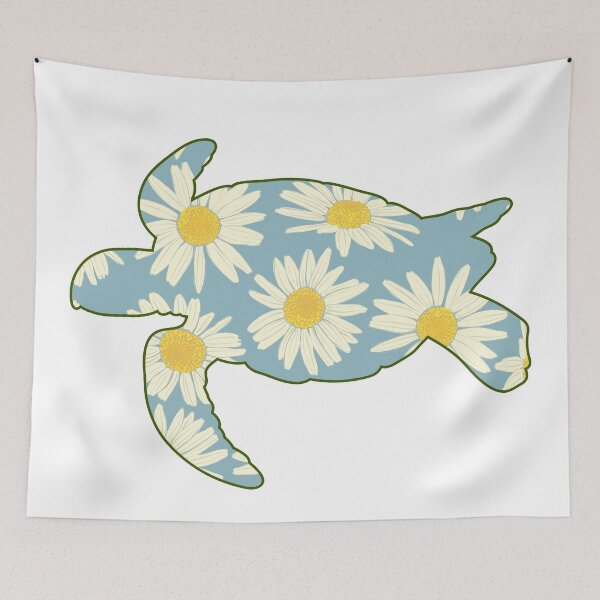 Item preview, Sea Turtle Floral Flowers Pattern designed and sold by mouaataaz.