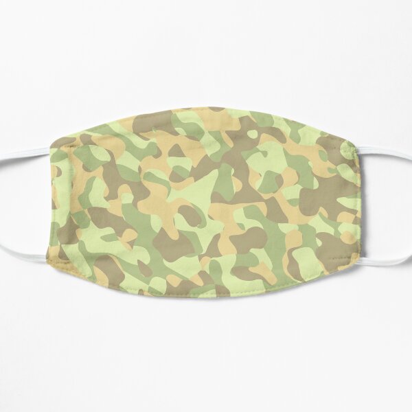 Light Green Yellow Brown Camouflage Camo Pattern Mask