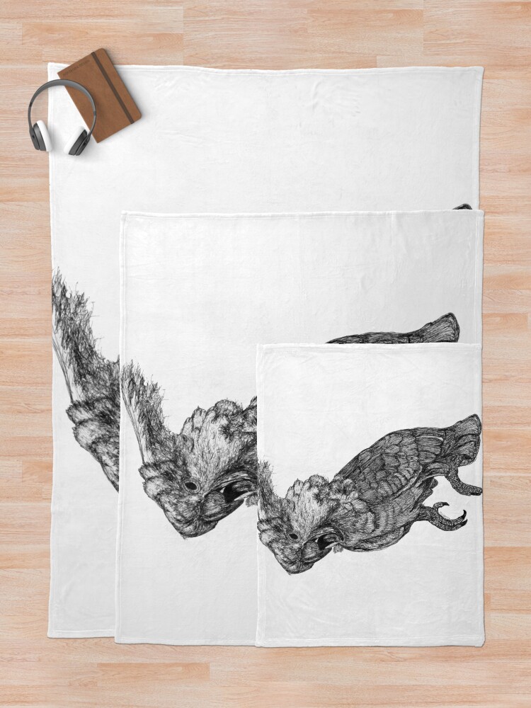 Alternate view of Sassy the Cockatoo Throw Blanket