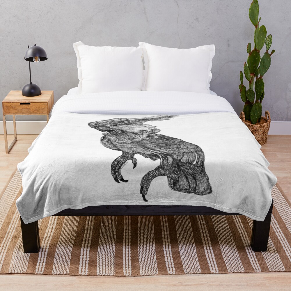 Sassy the Cockatoo Throw Blanket