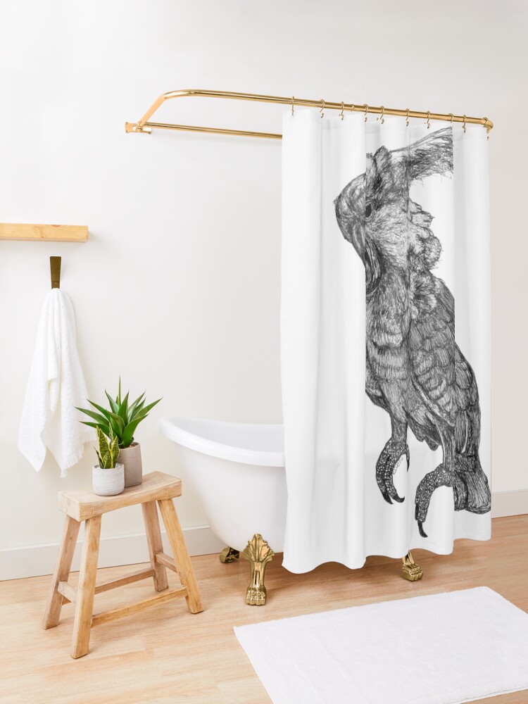 Alternate view of Sassy the Cockatoo Shower Curtain