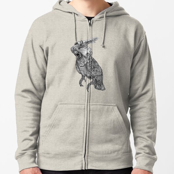 Sassy the Cockatoo Zipped Hoodie