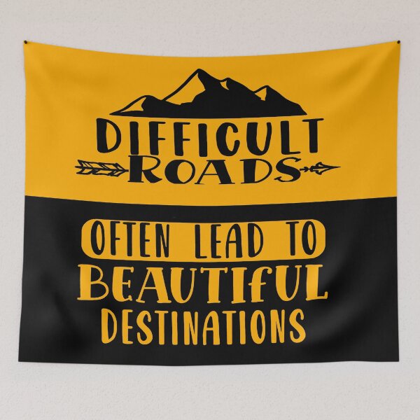 Item preview, Difficult Roads Motivational Quote  designed and sold by museprettywords.