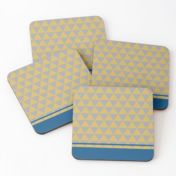 Item preview, Triangular pattern, yellow mustard and blue designed and sold by Ittele.