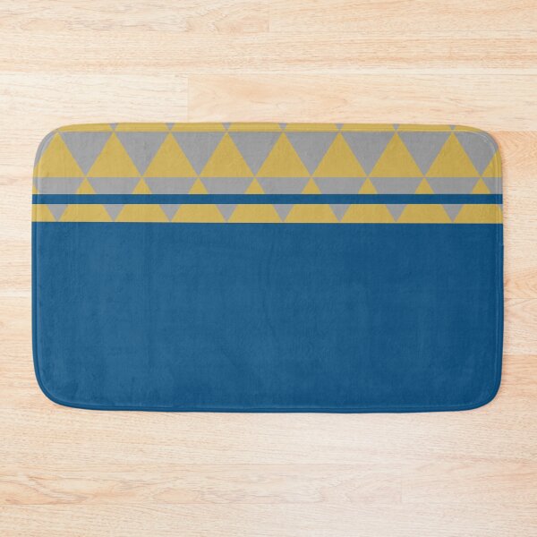 Item preview, Triangular pattern, yellow mustard and blue designed and sold by Ittele.