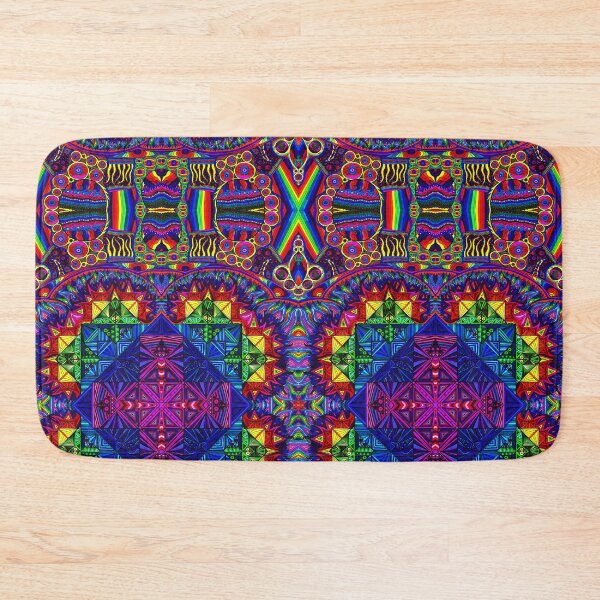 Item preview, Psychedelic Abstract colourful work 252(Tile) designed and sold by CallumHoare.