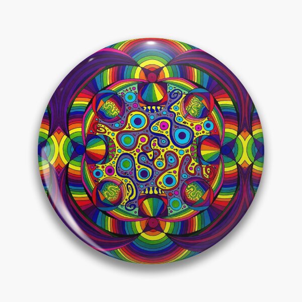 Item preview, Psychedelic Abstract colourful work 255 (Tile) designed and sold by CallumHoare.