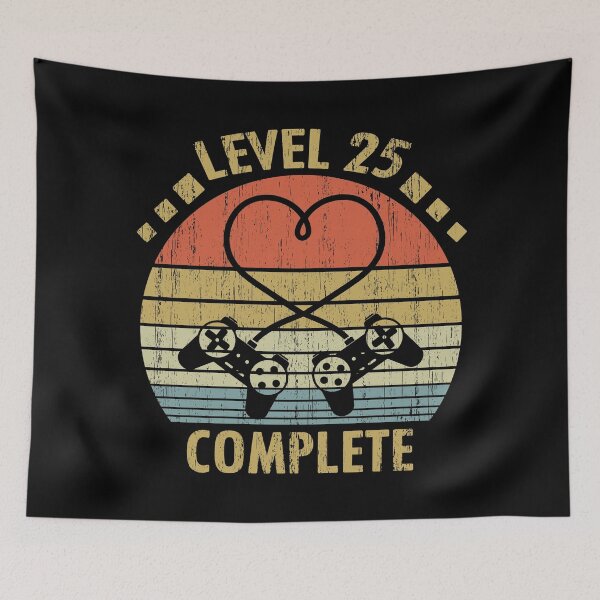 Item preview, Level 25 Complete - 25th Wedding Anniversary Gift Video Gamer designed and sold by nana1099.