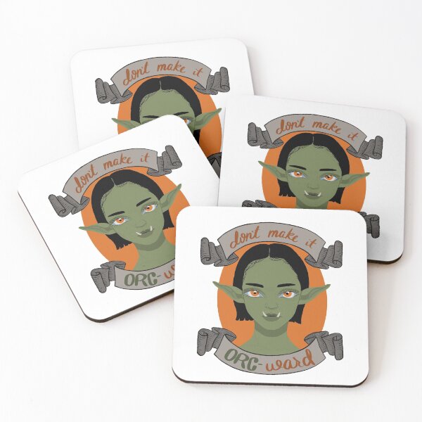 Item preview, "don't make it orc-ward" pun character designed and sold by stanlitto.
