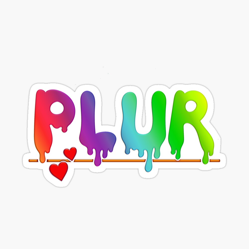 Kandi Rave PLUR Cuddle Pile Sticker for Sale by feelingfractal