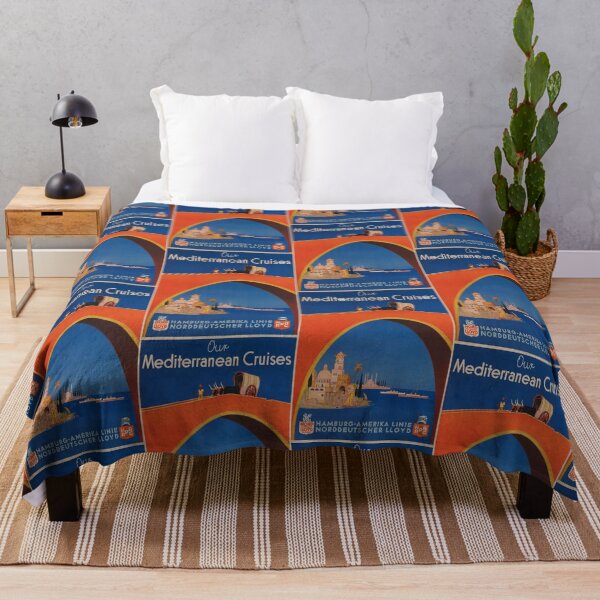 Item preview, Our Mediterranean Cruises vintage travel poster designed and sold by stickart-marek.