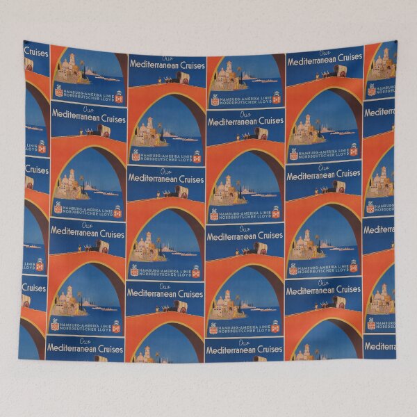 Item preview, Our Mediterranean Cruises vintage travel poster designed and sold by stickart-marek.