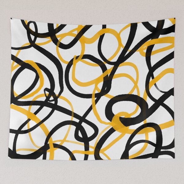 Item preview, Black and Yellow loops designed and sold by Ilze Lucero.