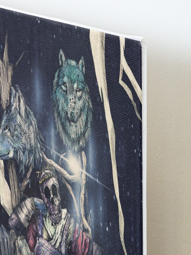 Alternate view of throne. Mounted Print
