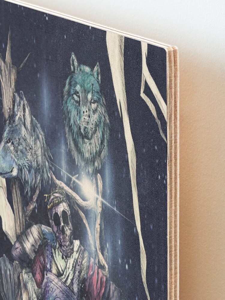 Alternate view of throne. Mounted Print