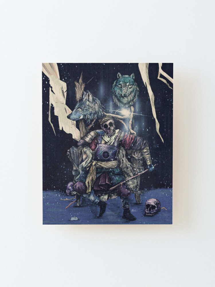 Alternate view of throne. Mounted Print