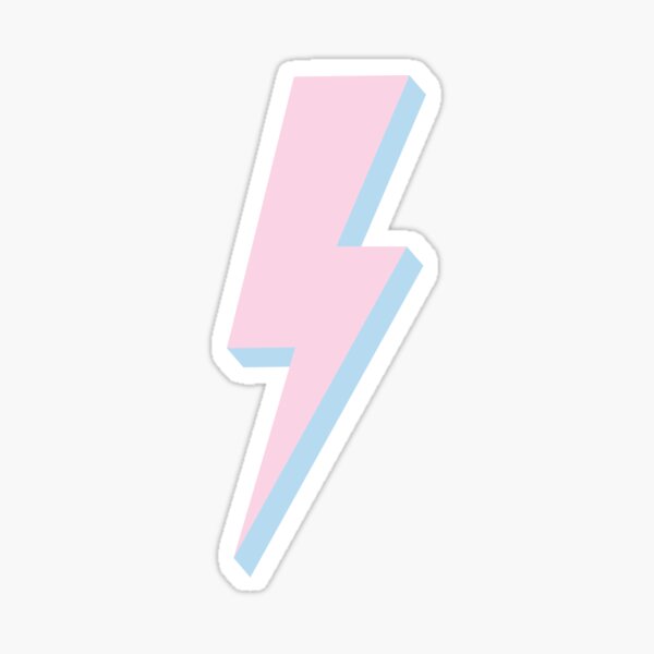 Item preview, LIGHTNING BLUE AND PINK designed and sold by Stickers by SoSrat.