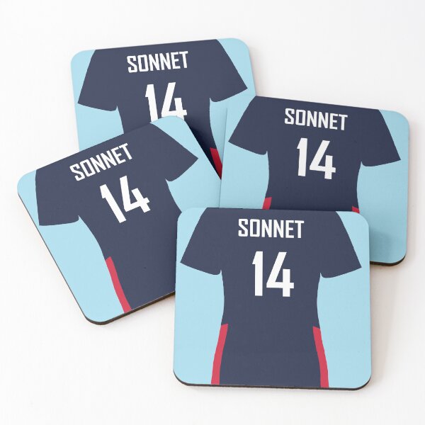 Aperçu de l'œuvre Emily Sonnet 2020 Away USWNT Jersey # 14 créée et vendue par mappsart.