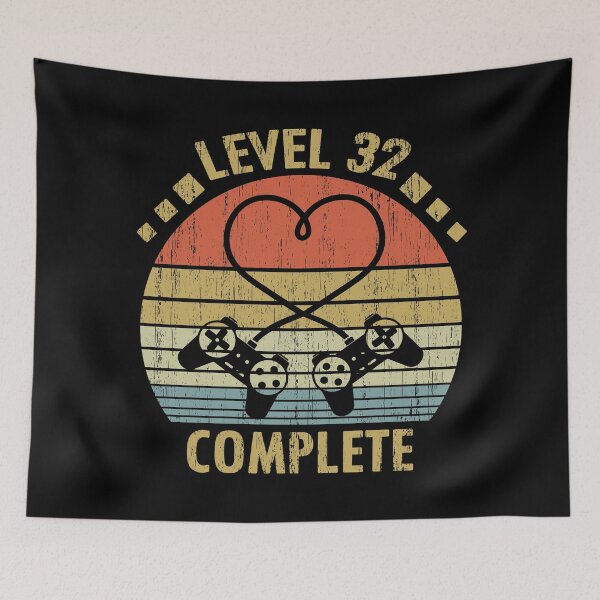 Item preview, Level 32 Complete - 32nd Wedding Anniversary Gift Video Gamer designed and sold by nana1099.