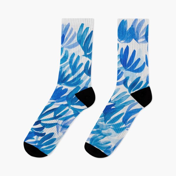 Item preview, Lovely Blue watercolor Flower Pattern designed and sold by Ilze Lucero.
