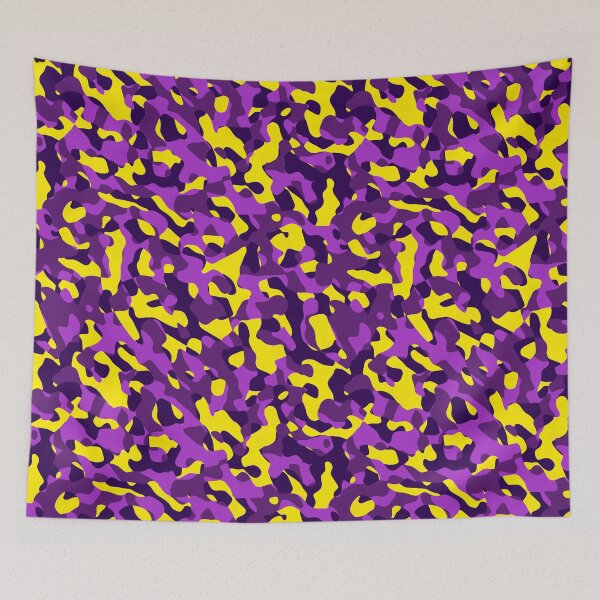 Aperçu de l'œuvre Purple and Yellow Camouflage Camo Pattern créée et vendue par RootSquare.