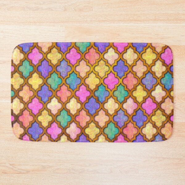 Item preview, Moroccan tile iridescent pattern pastel designed and sold by Red Witch Art.