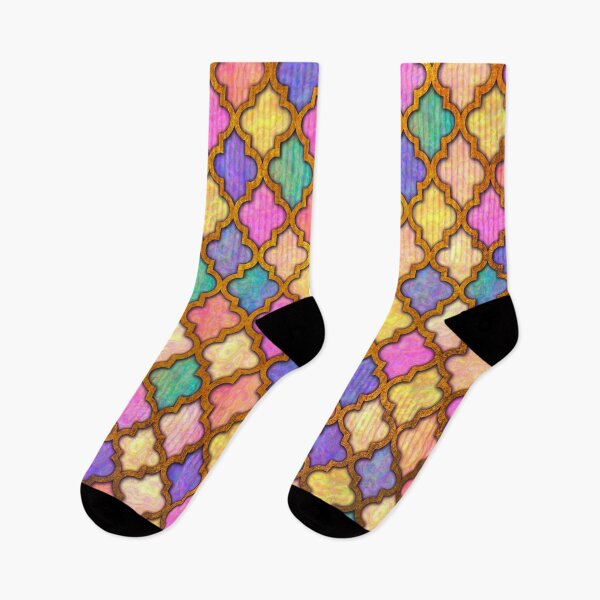 Item preview, Moroccan tile iridescent pattern pastel designed and sold by Red Witch Art.