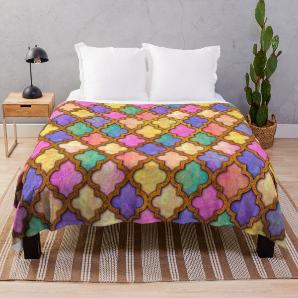 Item preview, Moroccan tile iridescent pattern pastel designed and sold by Red Witch Art.