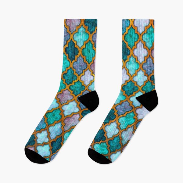 Item preview, Moroccan tile iridescent pattern designed and sold by Red Witch Art.