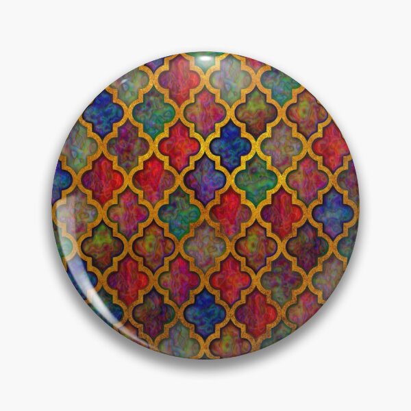 Item preview, Moroccan tile iridescent pattern designed and sold by Red Witch Art.