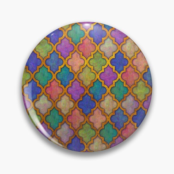 Item preview, Moroccan tile iridescent pattern designed and sold by Red Witch Art.