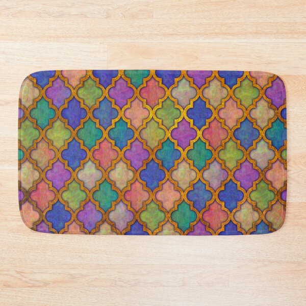 Item preview, Moroccan tile iridescent pattern designed and sold by Red Witch Art.