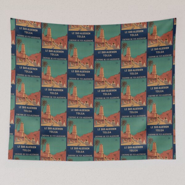 Item preview, Le Sud Algerien Tolga vintage travel poster designed and sold by stickart-marek.