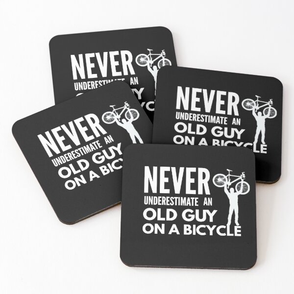 Item preview, Never underestimate an old guy on a bicycle  designed and sold by Wideworld.