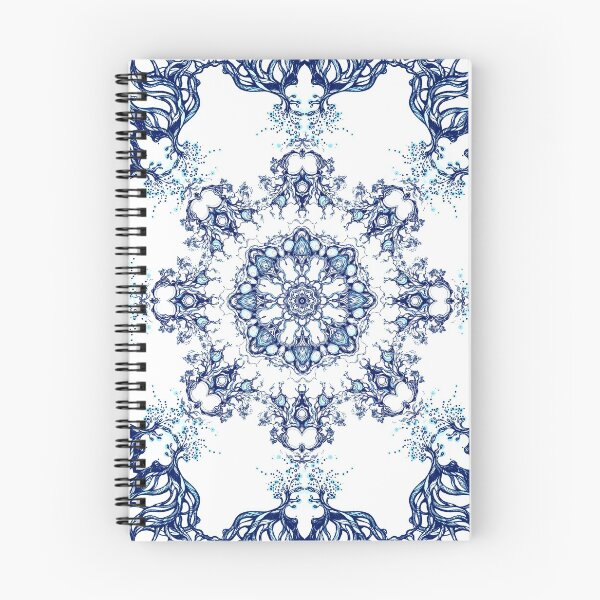 Item preview, Blue Garden Mandala designed and sold by MandalaFlowerArt.