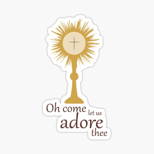 Eucharist Monstrance Catholic Sticker Catholic Vinyl Sticker Indoor Outdoor  Use Car Van Bumper Sticker Tumber Decal Laptop Decal 