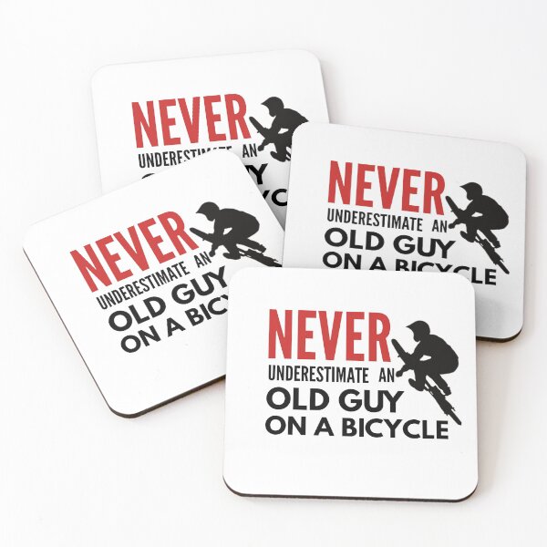 Item preview, Never underestimate an old guy on a bicycle  designed and sold by Wideworld.