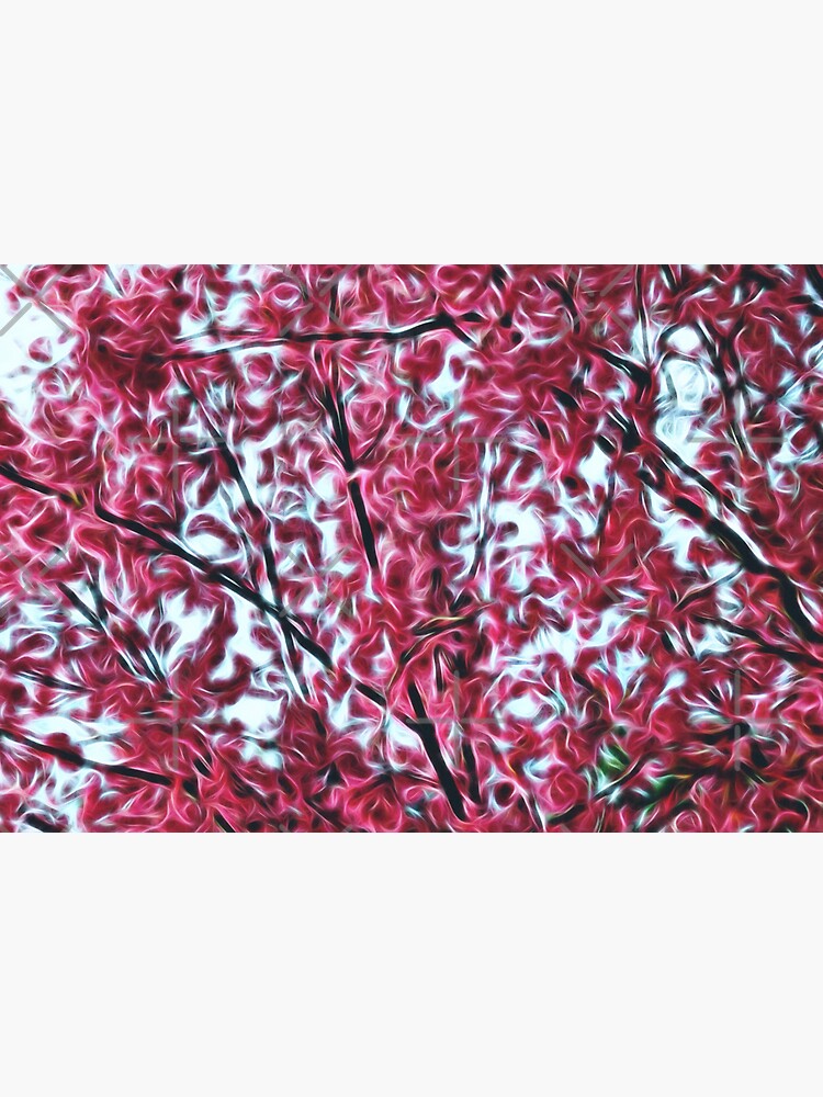 Magical Cherry Blossoms - Dark Pink Floral Abstract Art - Springtime by OneDayArt