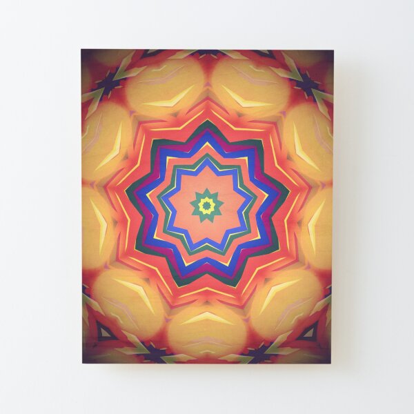 Here Comes the Sun Mandala Art - Yoga Lover Gift Wood Mounted Print