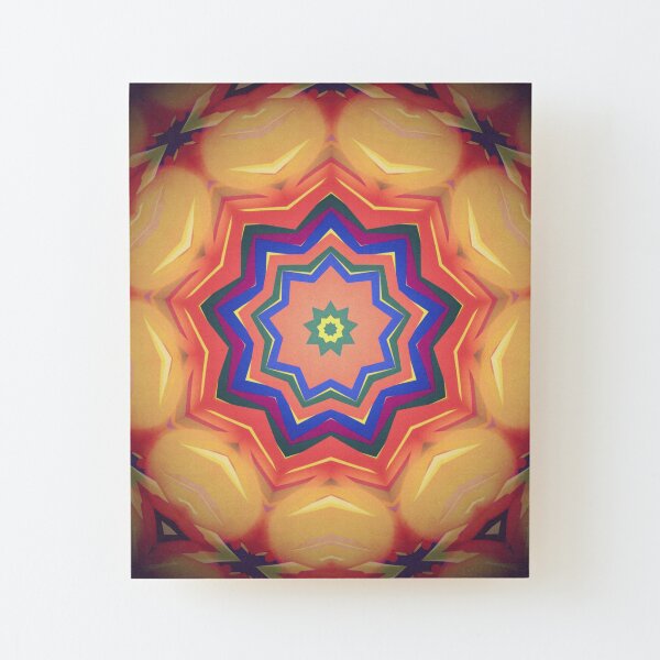 Here Comes the Sun Mandala Art - Yoga Lover Gift Wood Mounted Print
